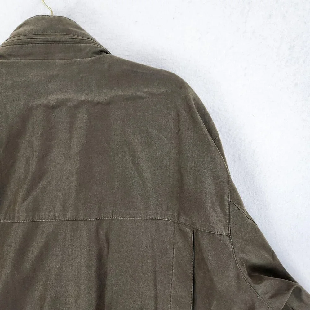 Michael Kors Jacket Mens 2XL Green Packable Hood Full Zip Classic Casual Outdoor